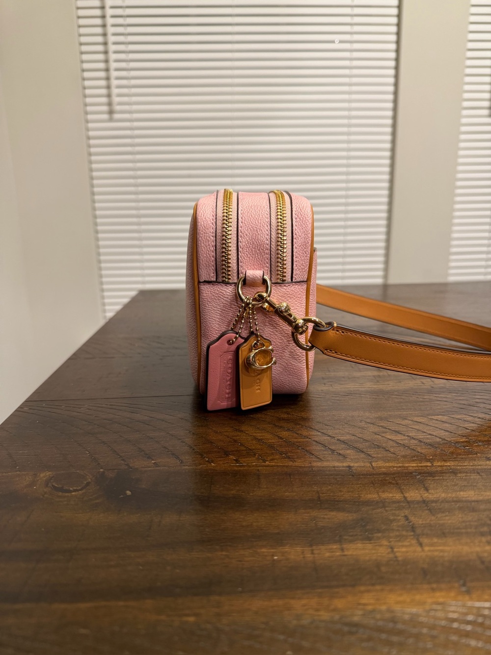 Coach Outlet Mini Carey Crossbody Bag In Signature Canvas With Charms - Picture 2 of 8